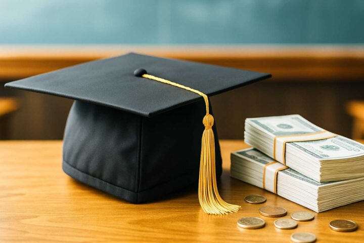 a graduation cap and cash shown with title The New Costs of Immigration in New Zealand Could Migrants, Schools, and Employers Pay More